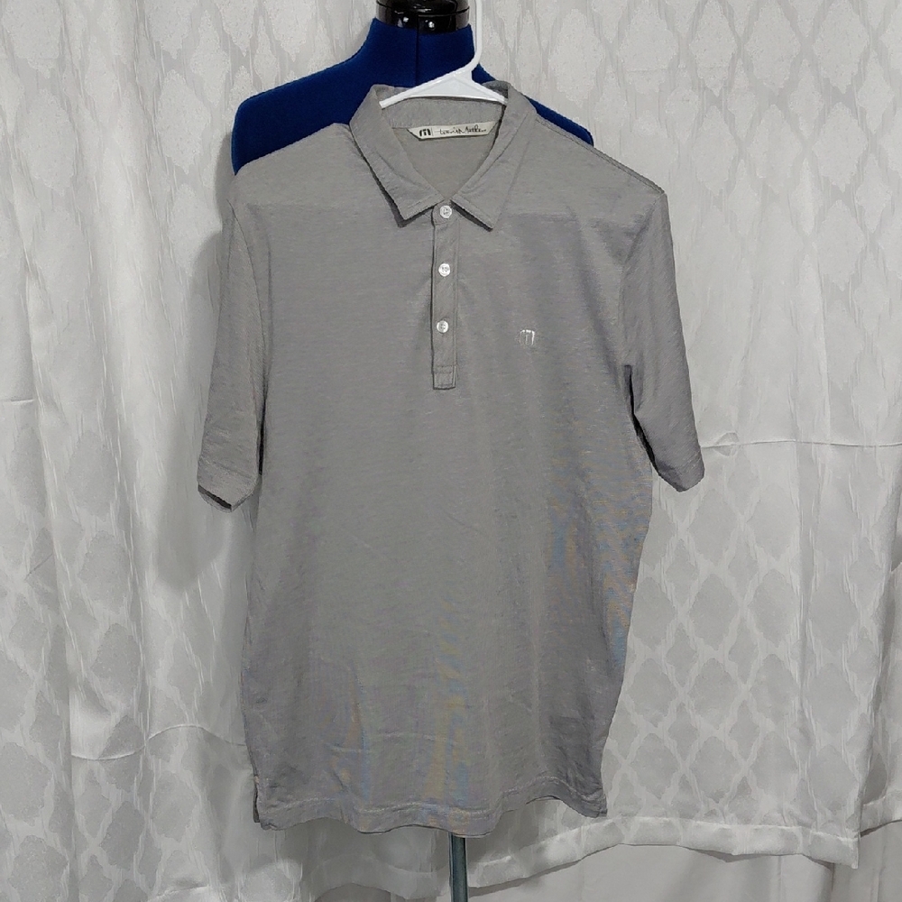 Travis Mathew Light Gray Polo Shirt